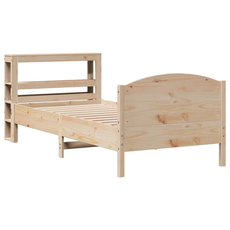 Bed Frame without Mattress 75x190 cm Small Single Solid Wood Pine