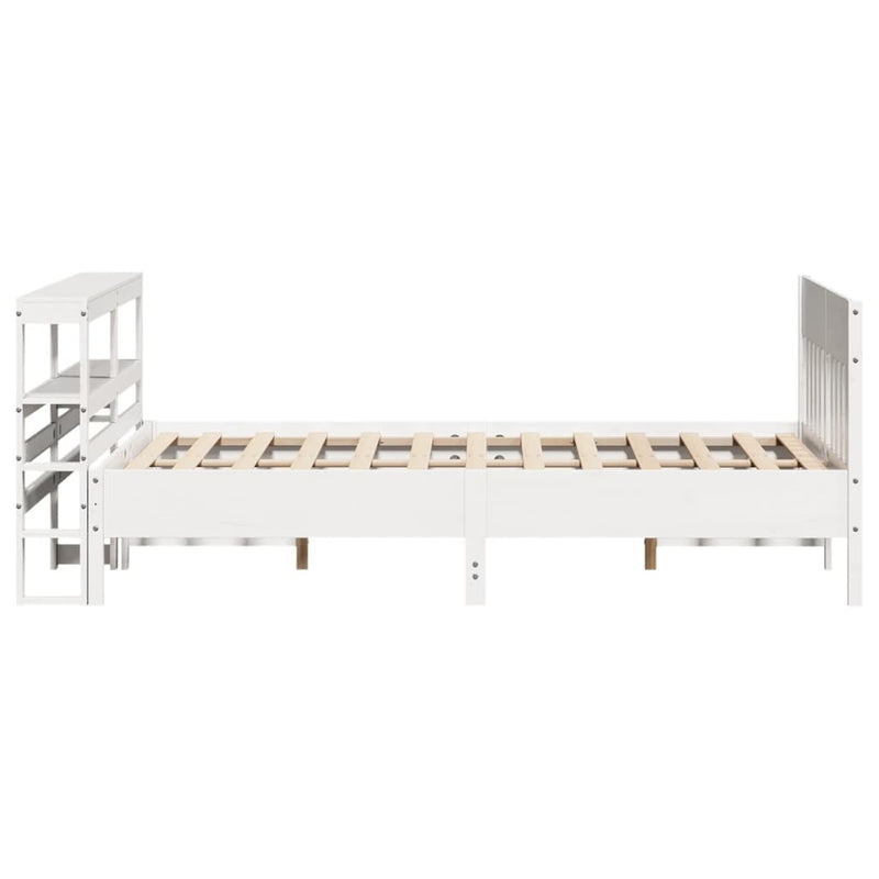 Bed Frame without Mattress White 160x200 cm Solid Wood Pine