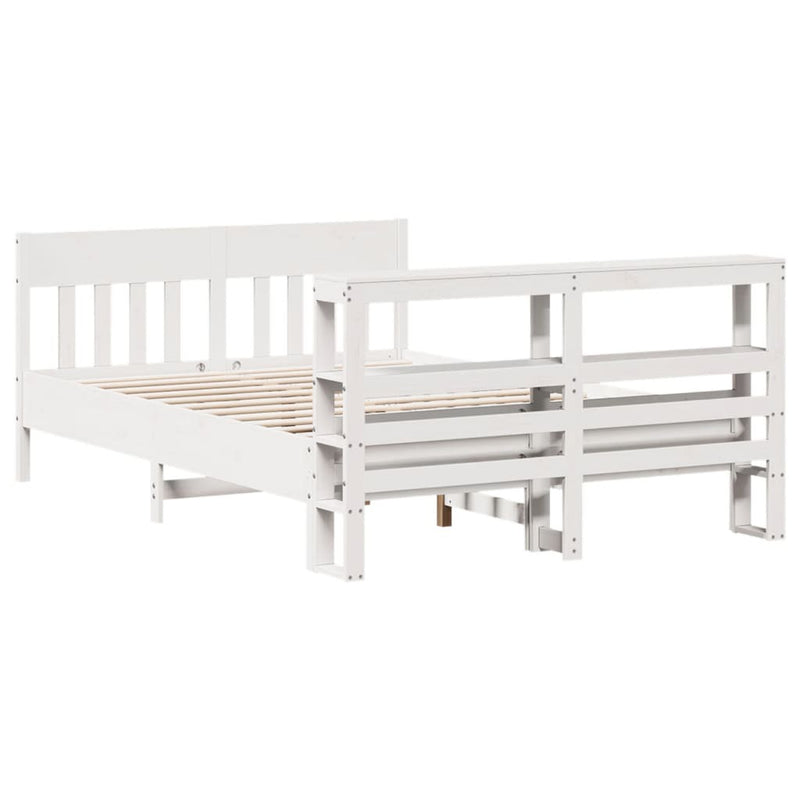 Bed Frame without Mattress White 160x200 cm Solid Wood Pine