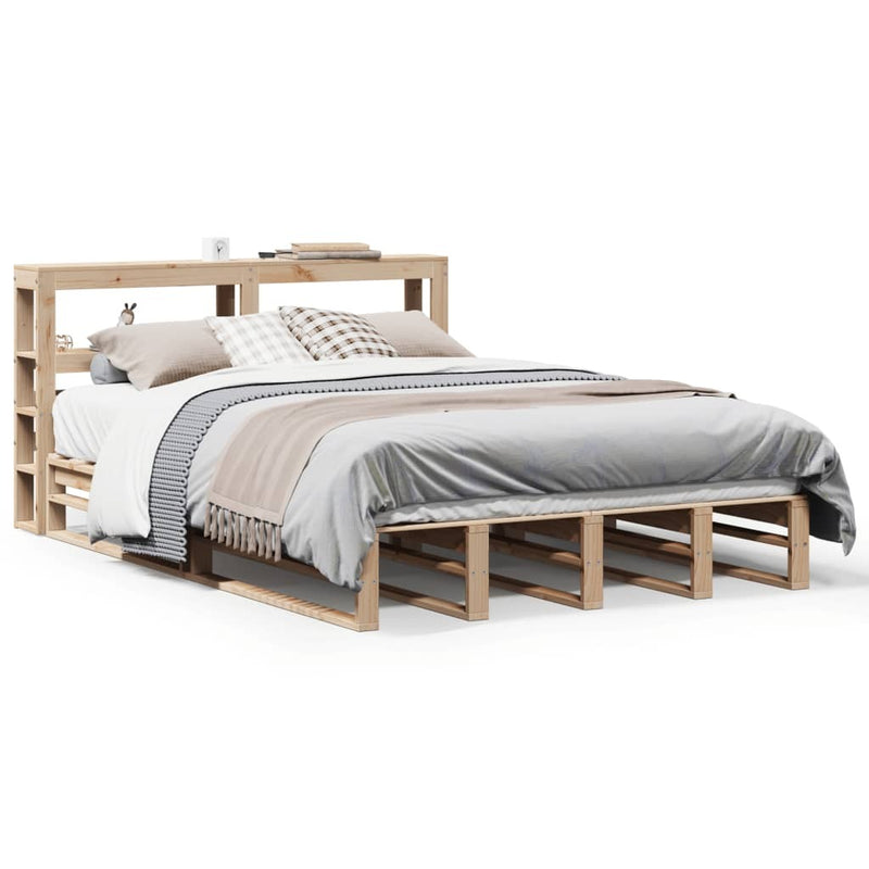 Bed Frame without Mattress 150x200 cm King Size Solid Wood Pine