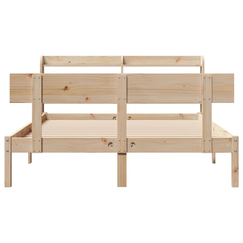 Bed Frame without Mattress 140x200 cm Solid Wood Pine