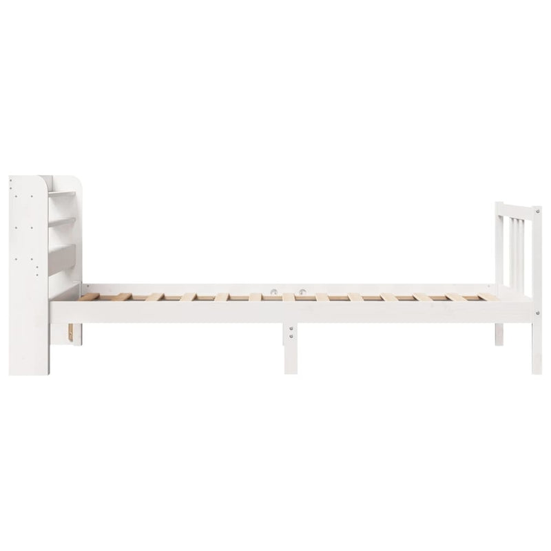 Bed Frame with Headboard without Mattress White 100x200 cm