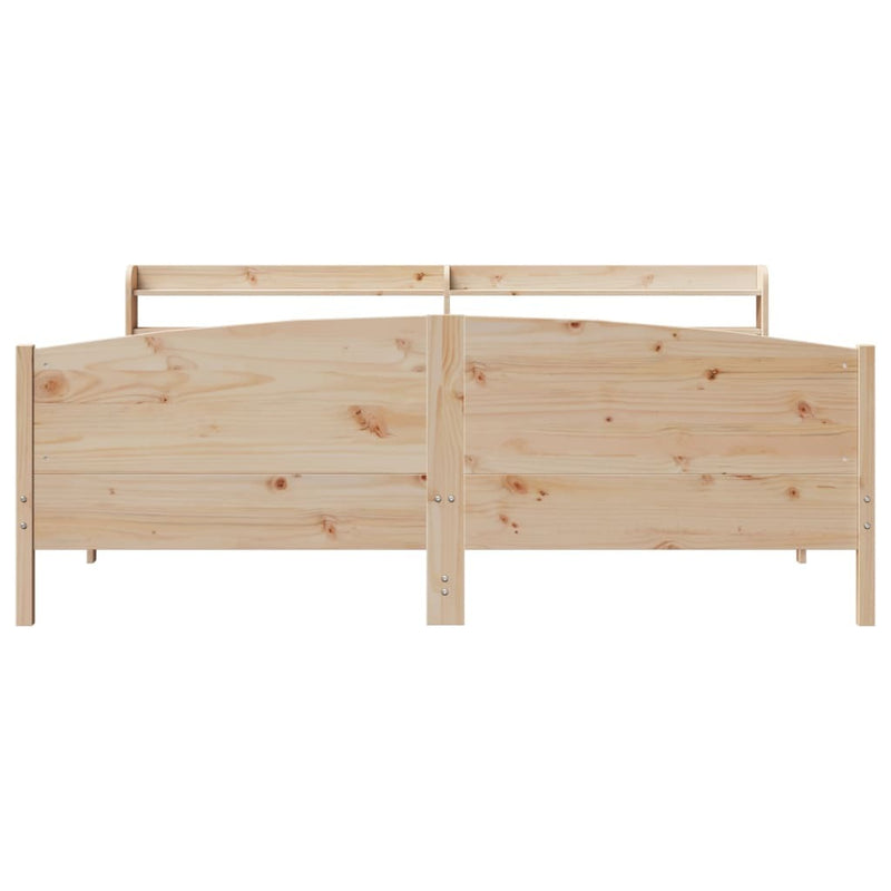 Bed Frame without Mattress 200x200 cm Solid Wood Pine