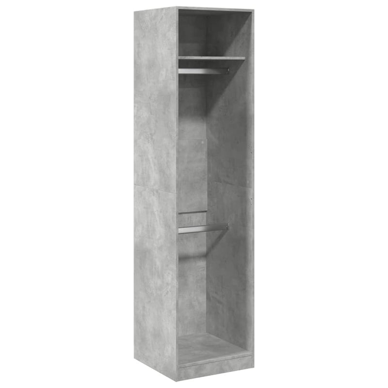 Wardrobe Concrete Grey 50x50x200 cm Engineered Wood