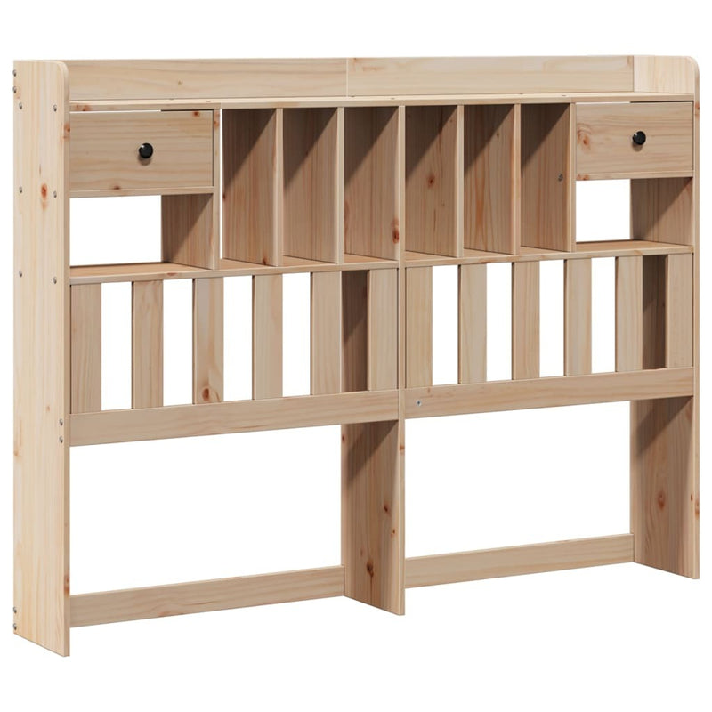 Bookcase Bed without Mattress 140x190 cm Solid Wood Pine