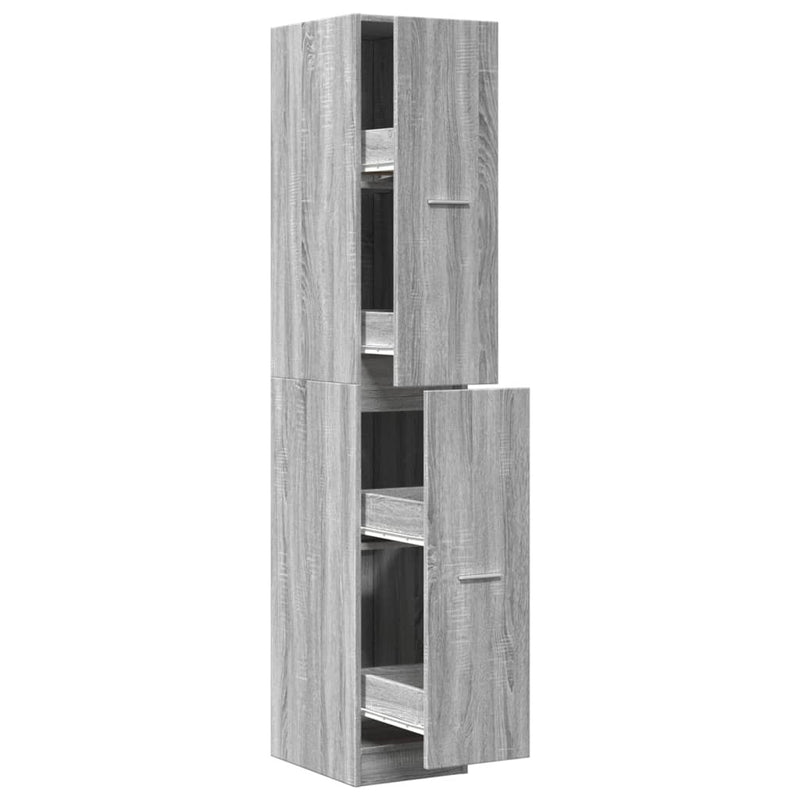 Apothecary Cabinet?Grey Sonoma 30x41x174.5 cm Engineered Wood