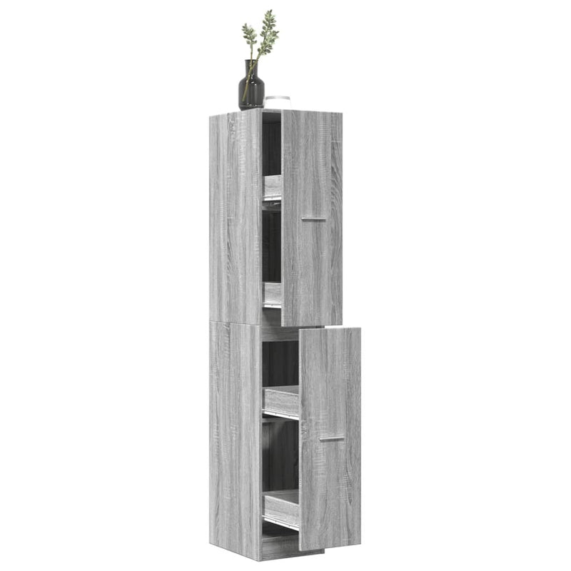 Apothecary Cabinet?Grey Sonoma 30x41x174.5 cm Engineered Wood