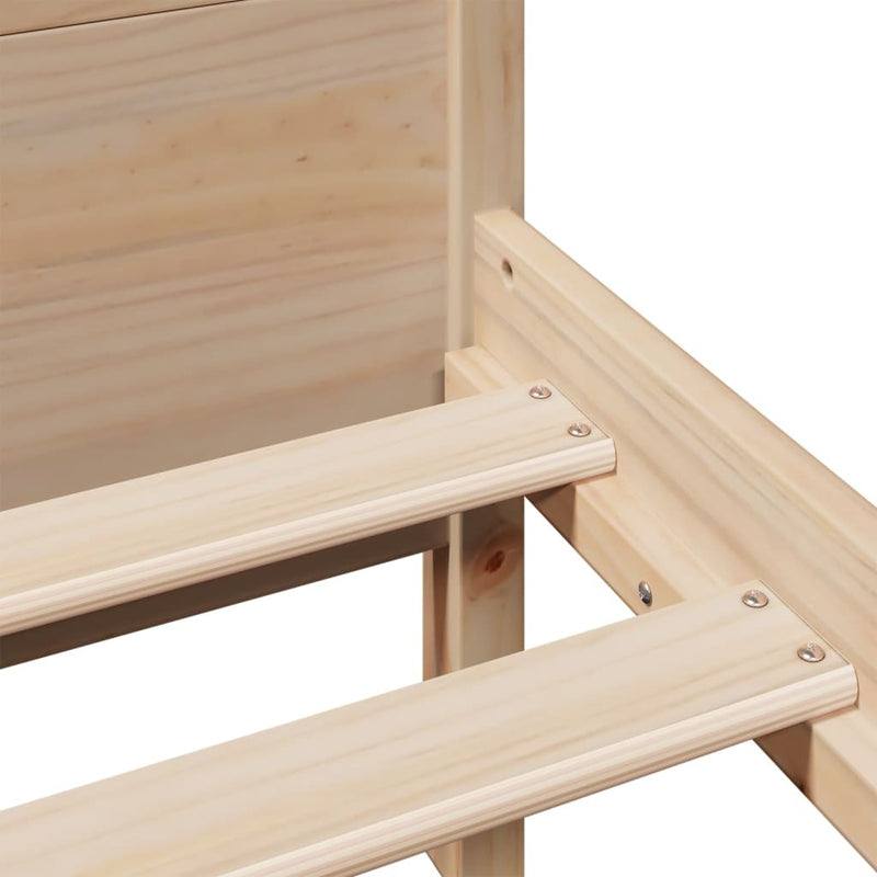 Bed Frame without Mattress 200x200 cm Solid Wood Pine