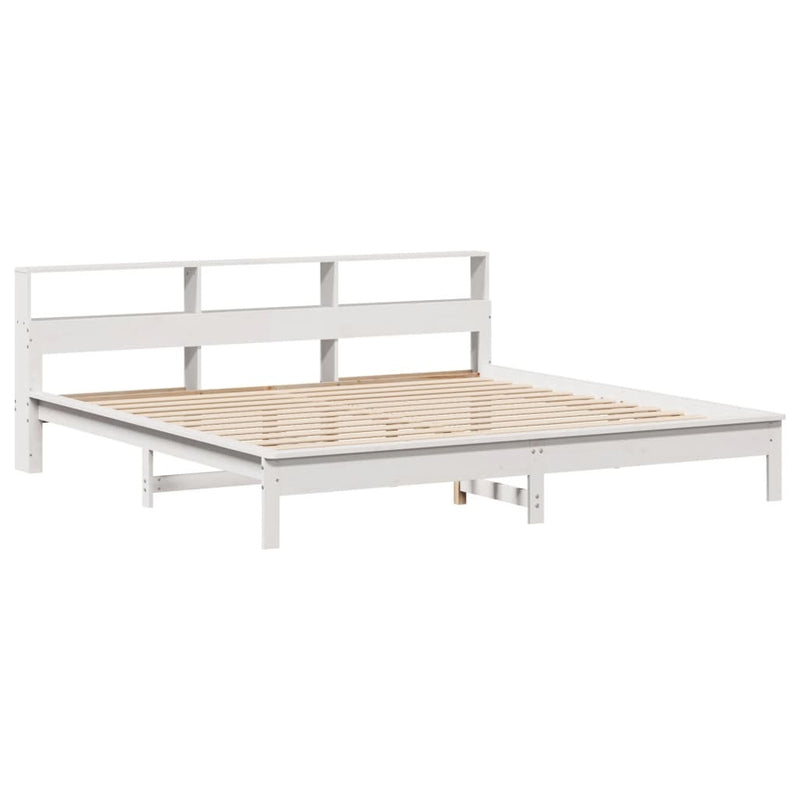 Bed Frame without Mattress White 180x200 cm Super King Solid Wood Pine