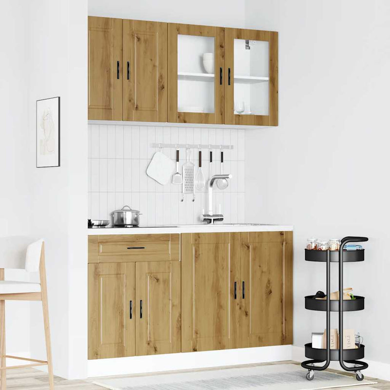 4 Piece Kitchen Cabinet Set Kalmar Artisan Oak Engineered Wood