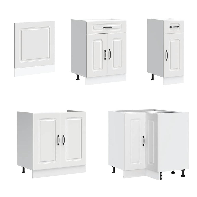 11 Piece Kitchen Cabinet Set Kalmar White Engineered Wood