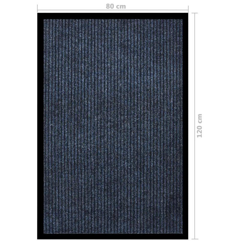 Doormat Striped Blue 80x120 cm