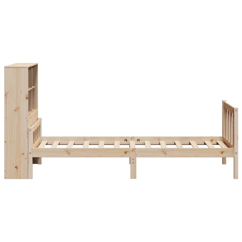 Bookcase Bed without Mattress 75x190 cm Small Single Solid Wood Pine