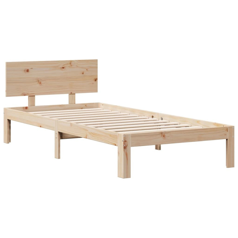 Bookcase Bed without Mattress 100x200cm Solid Wood Pine