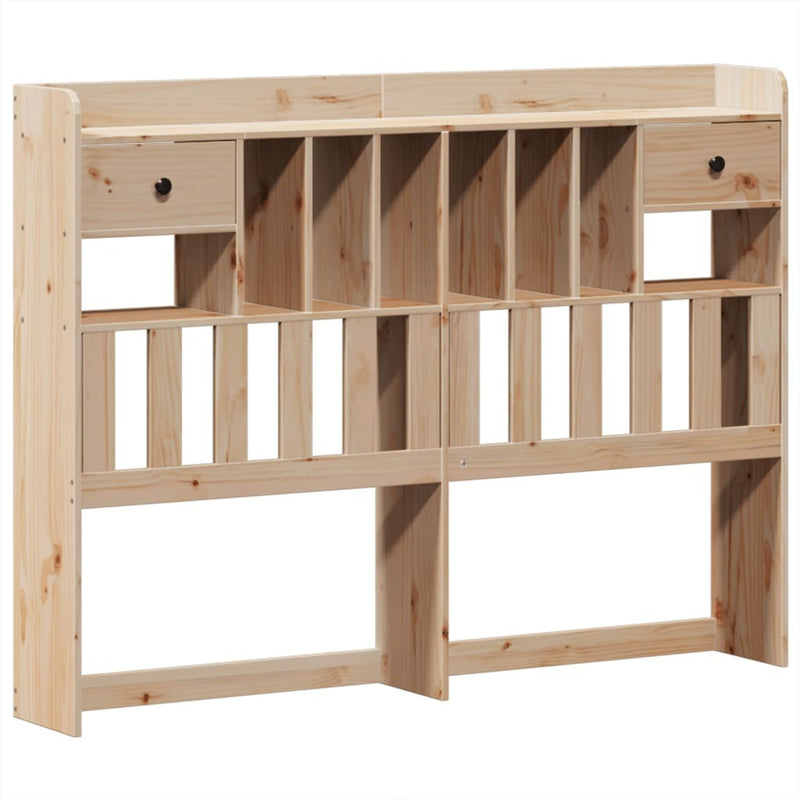 Bookcase Bed without Mattress 140x200cm Solid Wood Pine