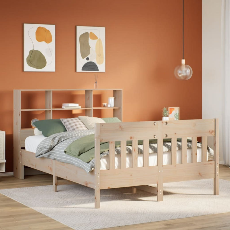 Bed Frame without Mattress 140x200 cm Solid Wood Pine