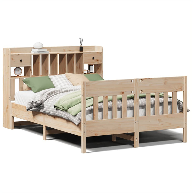 Bed Frame without Mattress 140x200 cm Solid Wood Pine