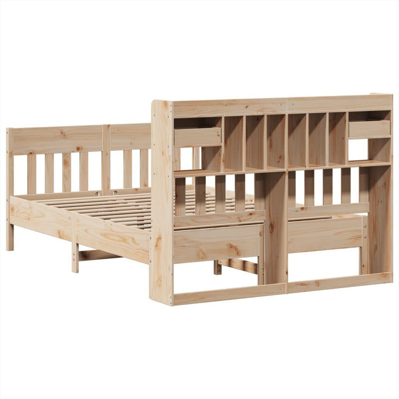 Bed Frame without Mattress 140x200 cm Solid Wood Pine