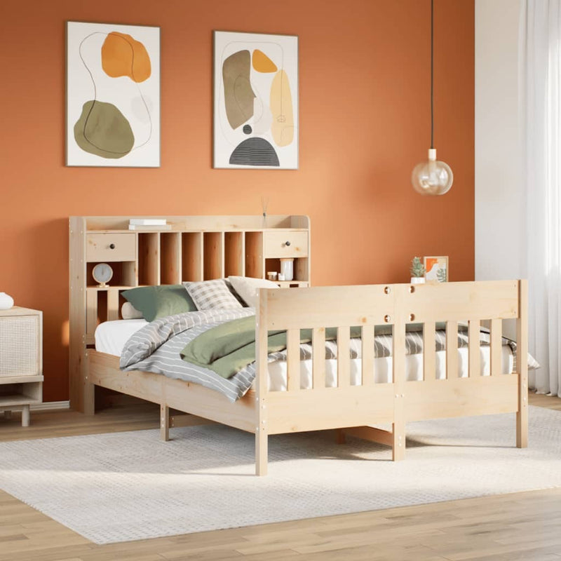 Bed Frame without Mattress 140x200 cm Solid Wood Pine