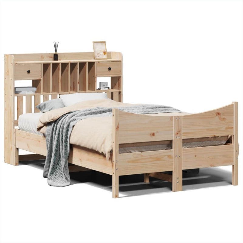 Bed Frame without Mattress 120x200 cm Solid Wood Pine