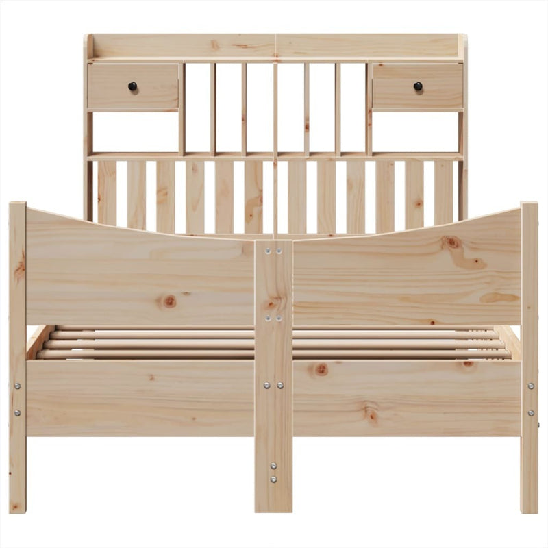 Bed Frame without Mattress 120x200 cm Solid Wood Pine