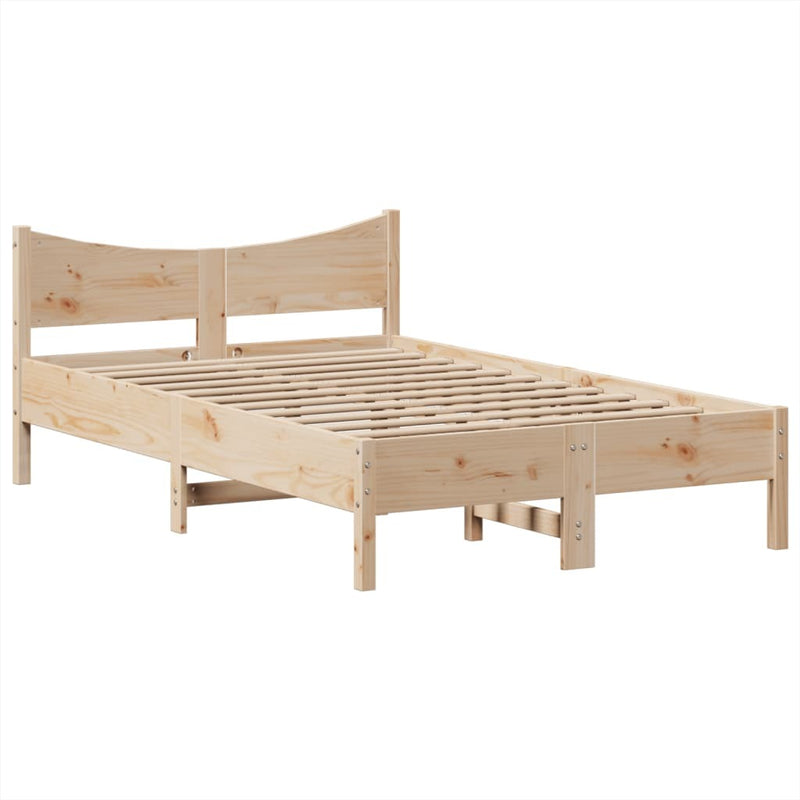 Bed Frame without Mattress 120x200 cm Solid Wood Pine