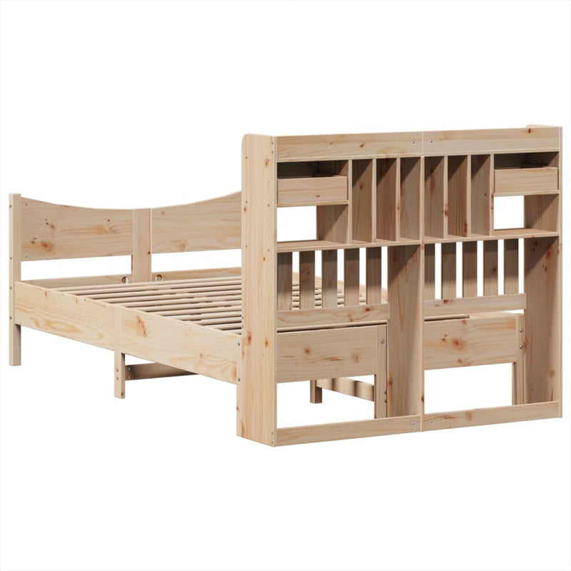 Bed Frame without Mattress 120x200 cm Solid Wood Pine