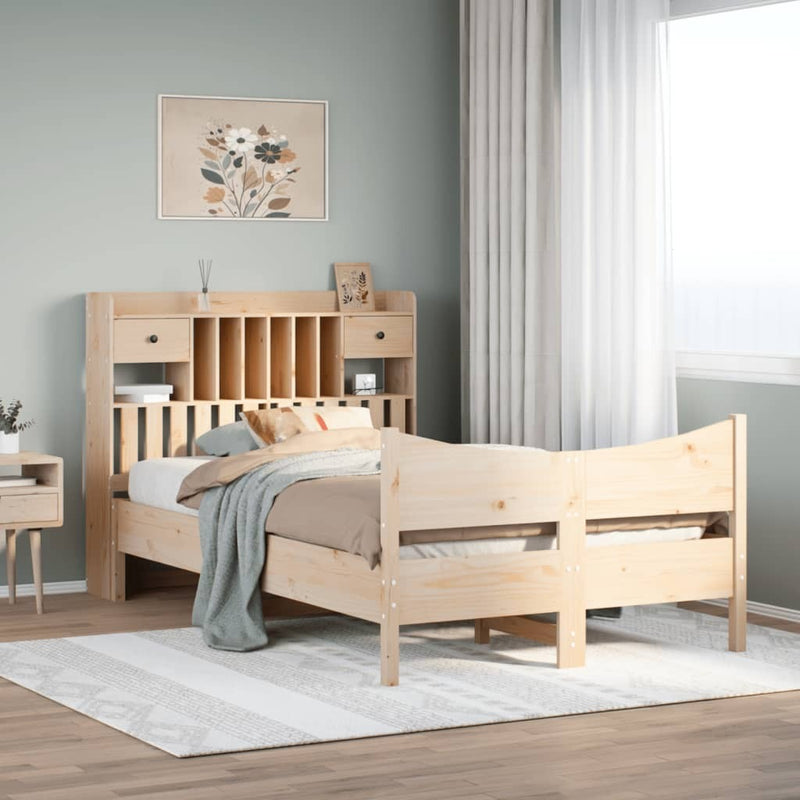 Bed Frame without Mattress 120x200 cm Solid Wood Pine