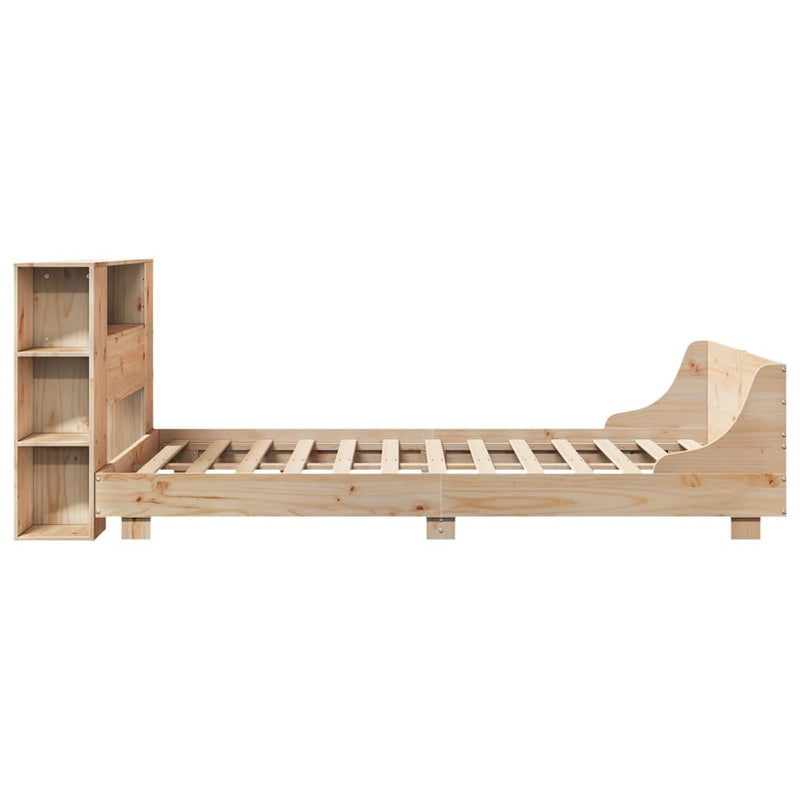 Bed Frame without Mattress 135x190 cm Double Solid Wood Pine