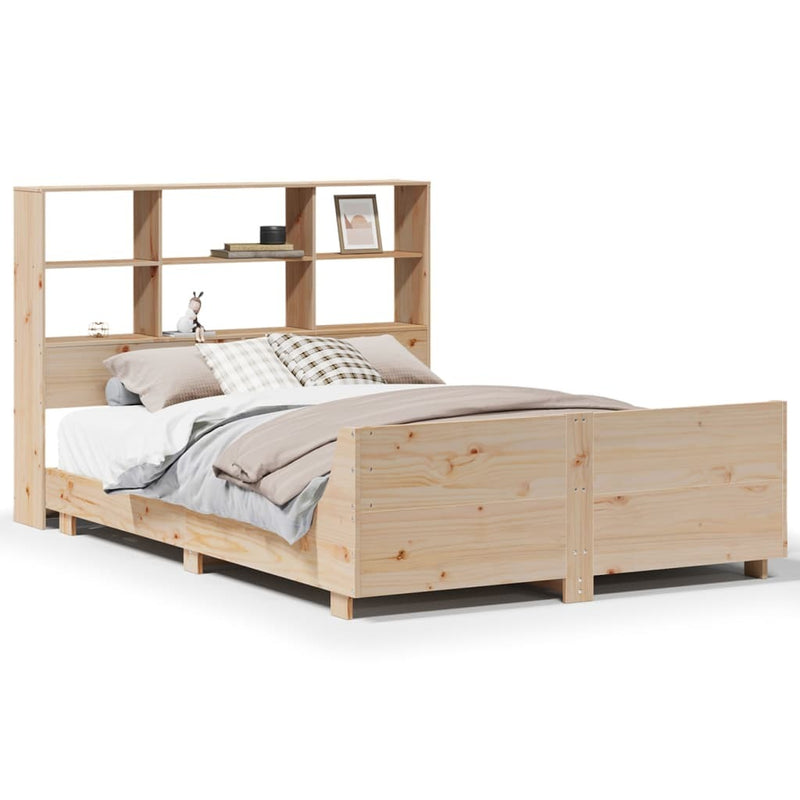 Bed Frame without Mattress 140x200 cm Solid Wood Pine