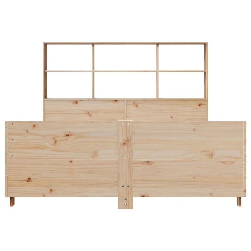 Bed Frame without Mattress 140x200 cm Solid Wood Pine