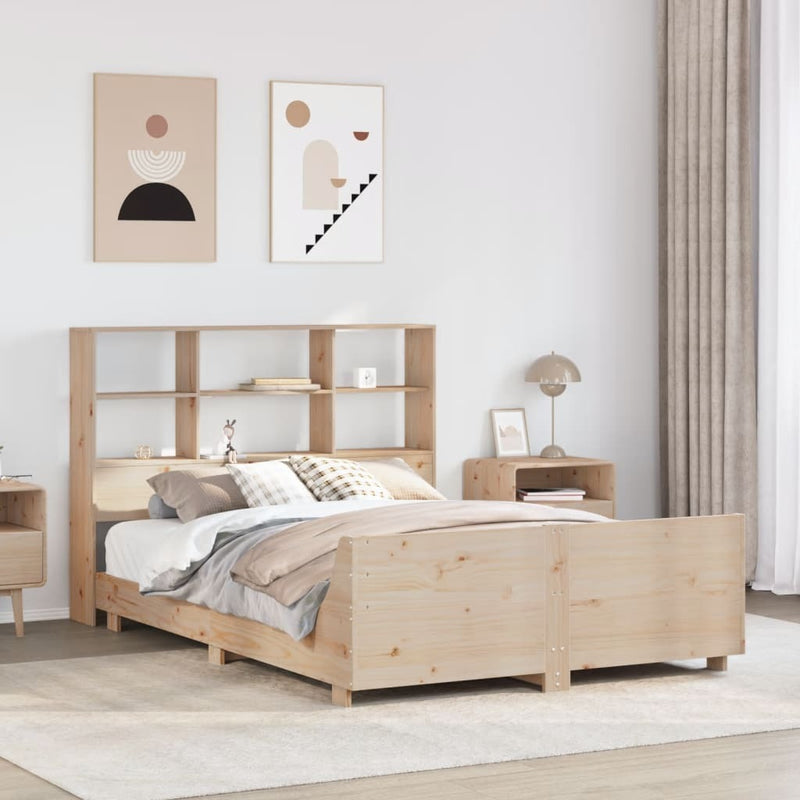 Bed Frame without Mattress 140x200 cm Solid Wood Pine