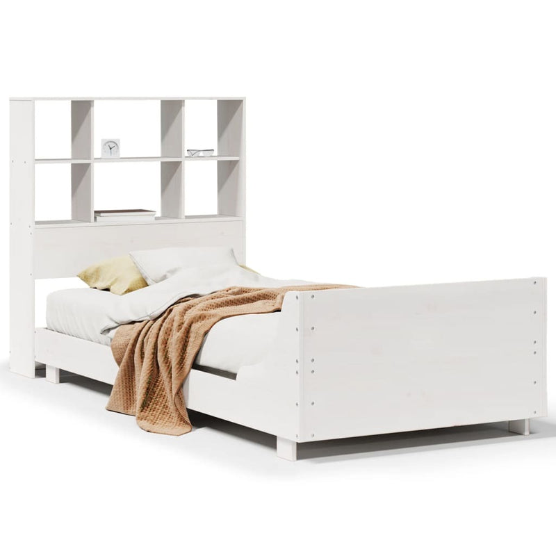 Bed Frame without Mattress White 100x200 cm Solid Wood Pine