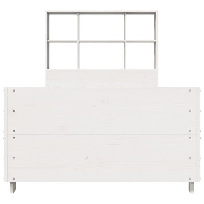 Bed Frame without Mattress White 100x200 cm Solid Wood Pine