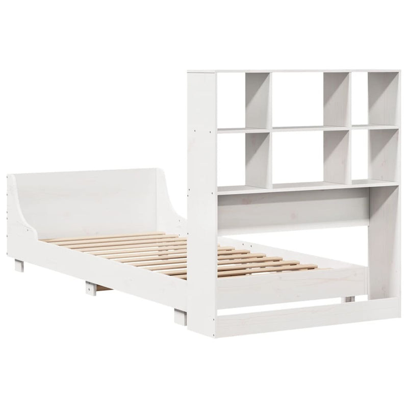 Bed Frame without Mattress White 100x200 cm Solid Wood Pine