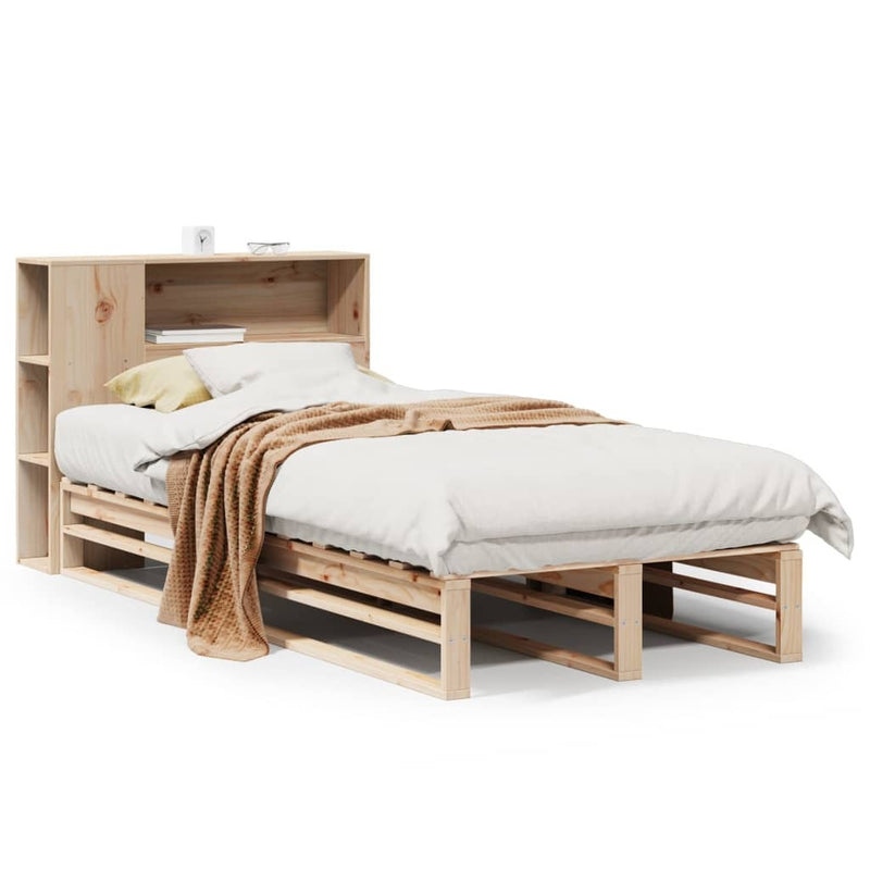 Bookcase Bed without Mattress 100x200 cm Solid Wood