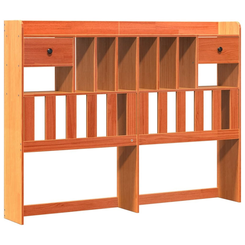 Bookcase Bed without Mattress Wax Brown 160x200 cm Solid Wood Pine