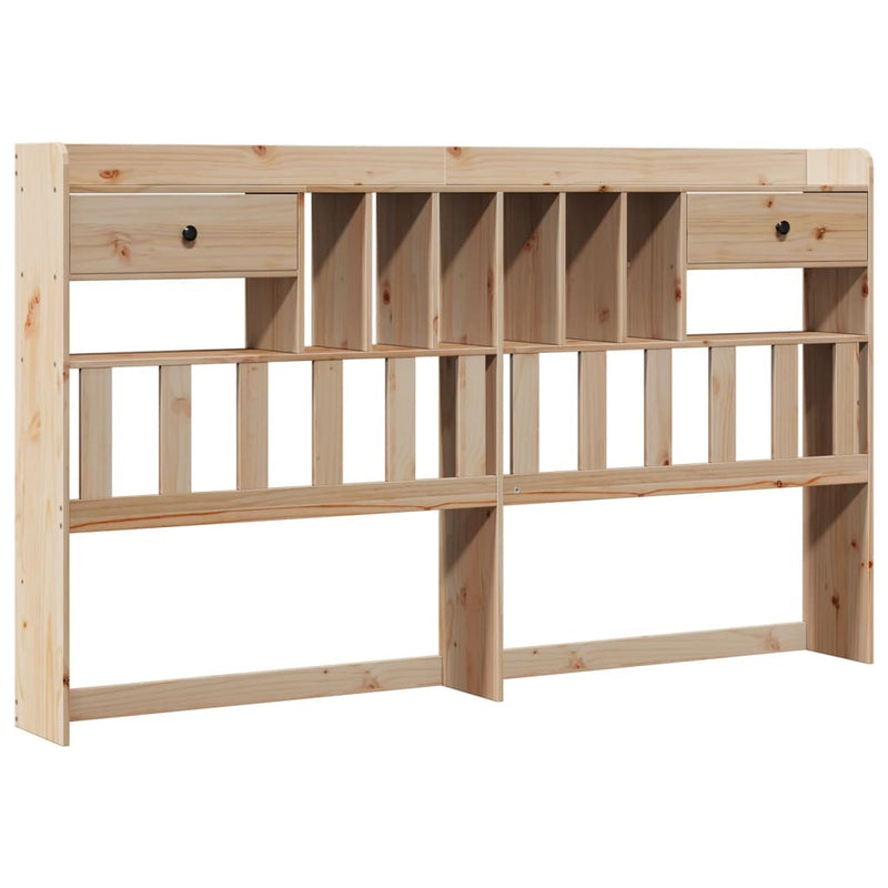 Bookcase Bed without Mattress 180x200 cm Super King Solid Wood Pine