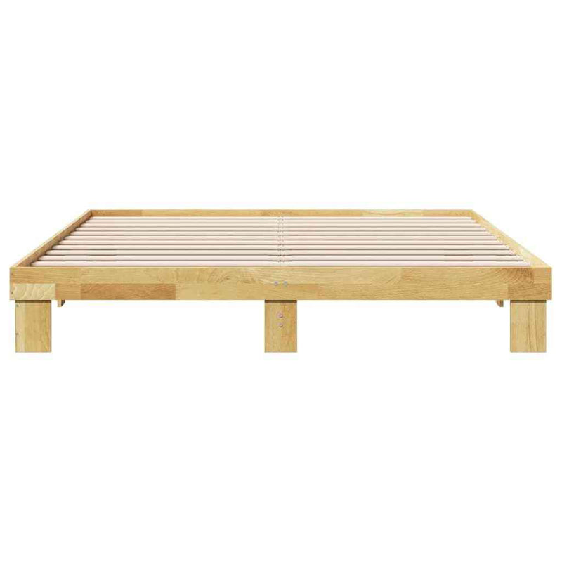 Bed Frame without Mattress 200x200 cm Solid Wood Oak