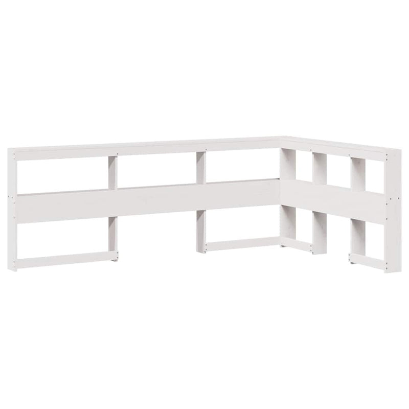 Bookcase Bed without Mattress White 120x190 cm Small Double Solid Wood Pine