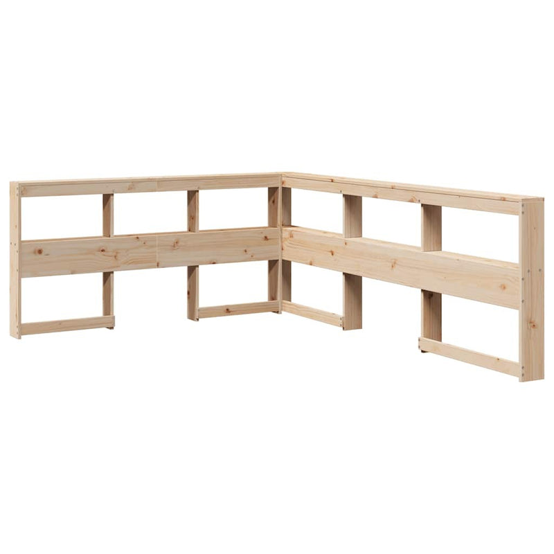 Bookcase Bed without Mattress 140x200cm Solid Wood Pine