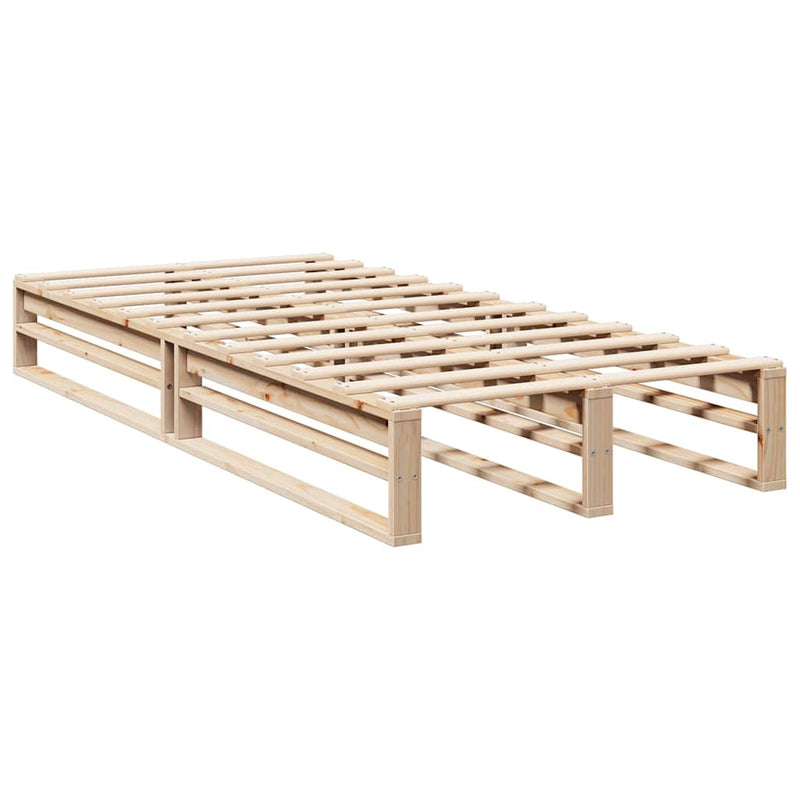 Bookcase Bed without Mattress 90x200cm Solid Wood Pine