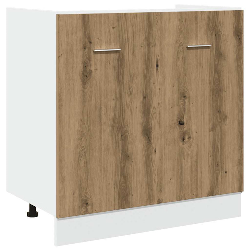 7 Piece Kitchen Cabinet Set Artisan Oak Engineered Wood