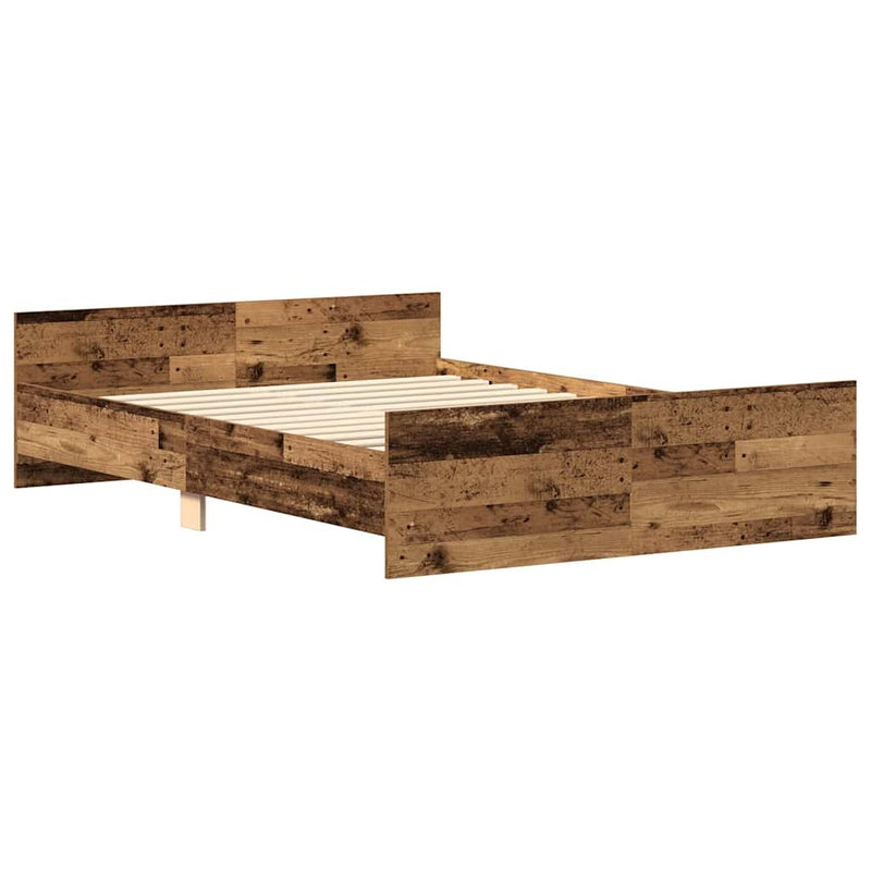 Bed Frame without Mattress Old Wood 150x200cm Engineered Wood