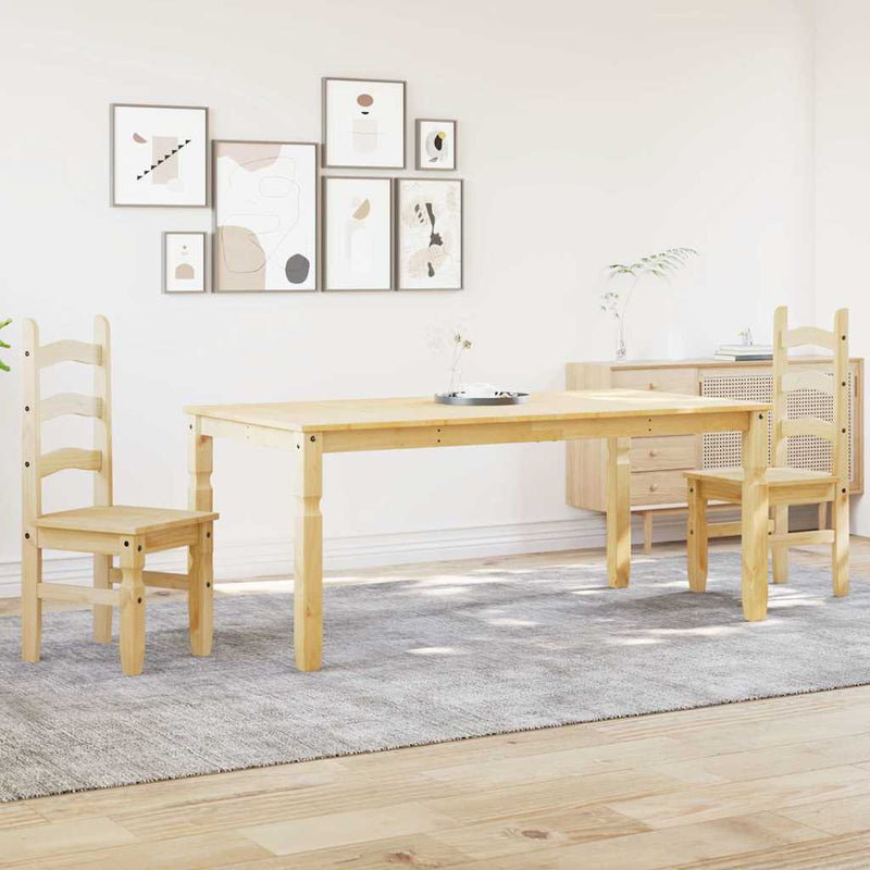 3 Piece Dining Set Panama Solid Wood Pine