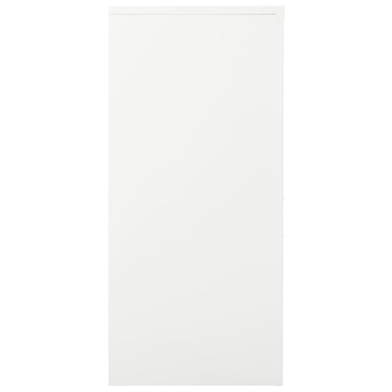 Sliding Door Cabinet White 90x40x90 cm Steel