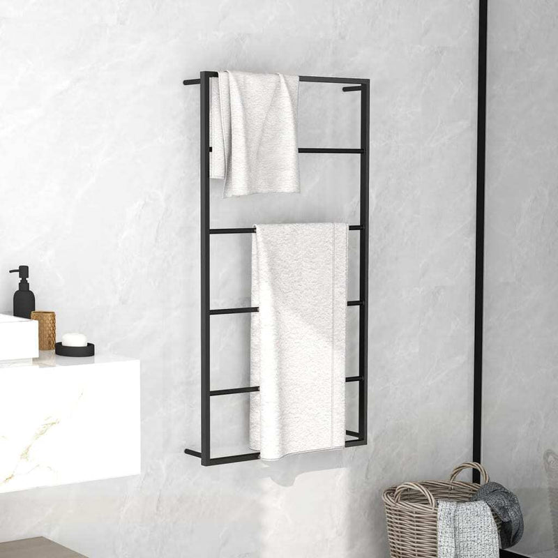 Towel Rack Black 60x10x116 cm Steel