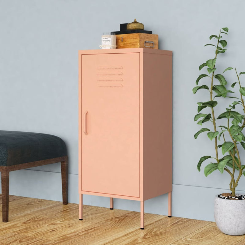 Storage Cabinet Pink 42.5x35x101.5 cm Steel