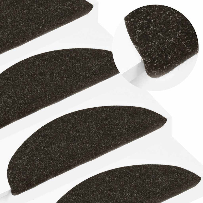 Stair Mats Self-adhesive 20 pcs Anthracite 65x22.5x3.5 cm