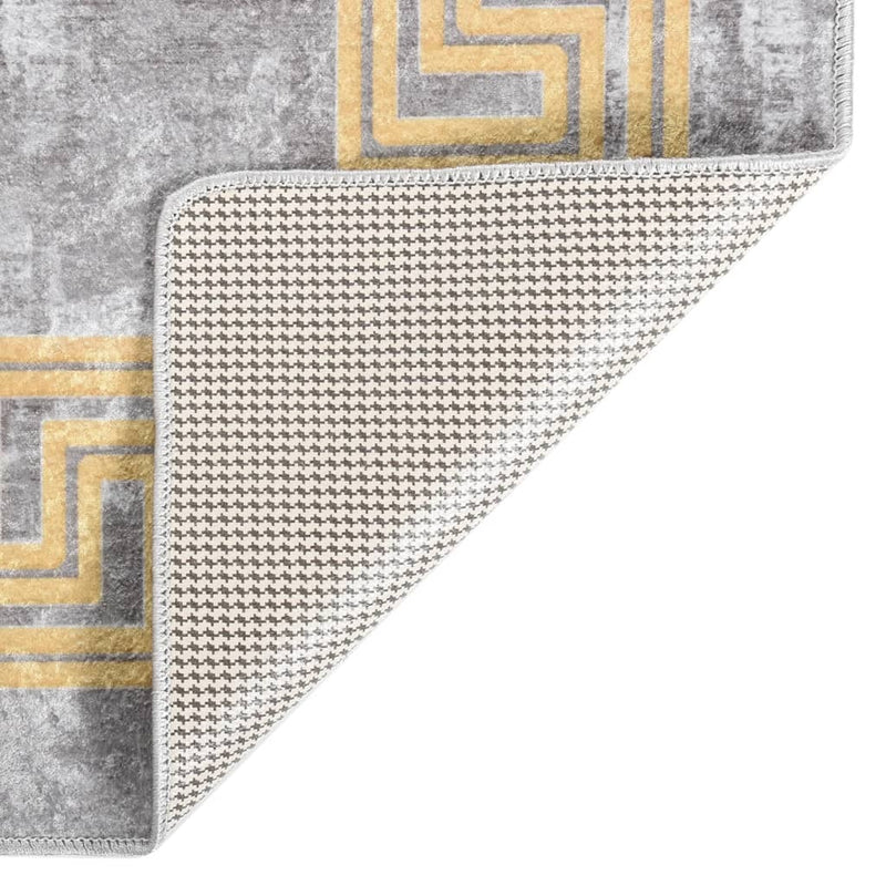 Rug Washable 80x300 cm Grey Anti Slip